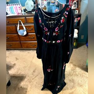 SHEIN embroidered flower dress